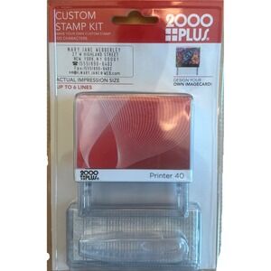 Cosco 2000 Plus Self-Inking Custom Stamp Kit up to 6 Lines 725 Characters Black